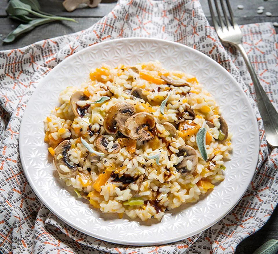 Mushroom, Pumpkin and Sage Risotto